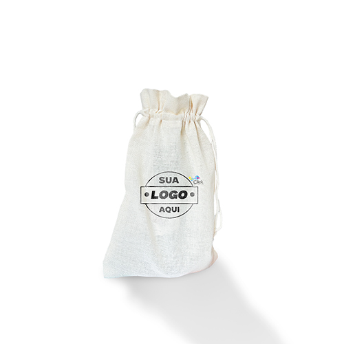 saquinho para lembrancinha em algodão formato 15x20 com barbante de fechamento.